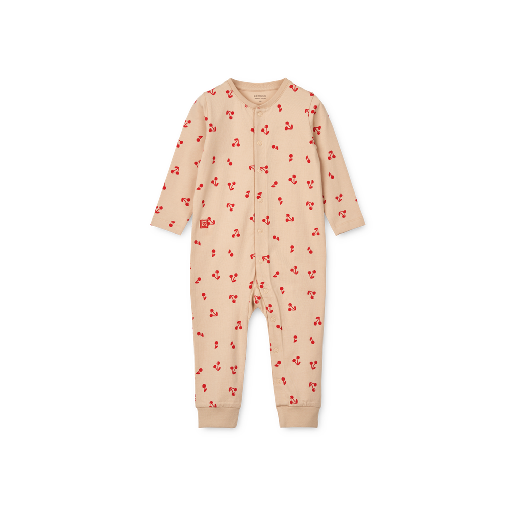 Birk Printed Pyjamas Jumpsuit - Cherries / Apple blossom