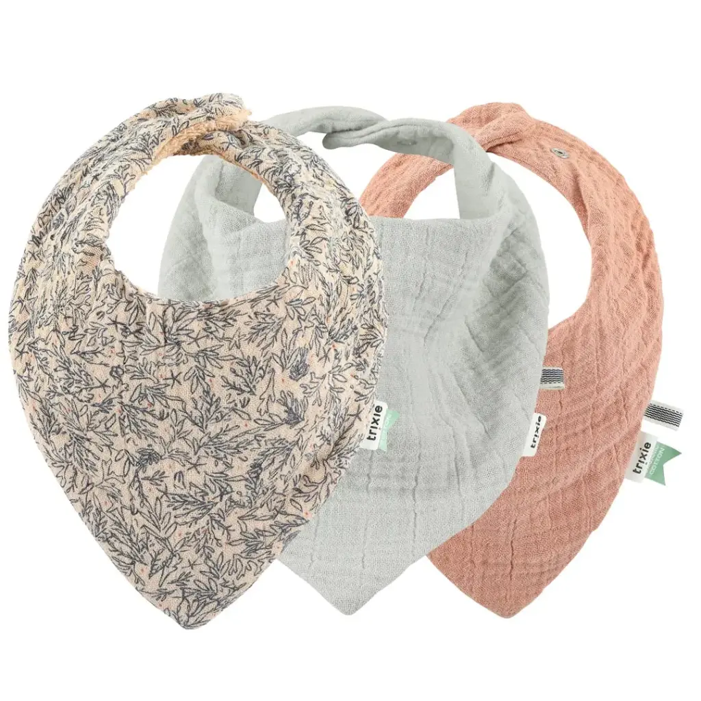 Trio de bavoirs bandana Lovely Leaves - Trixie