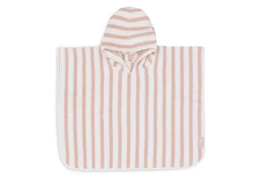 Poncho de bain éponge Stripe Wild Rose - Jollein