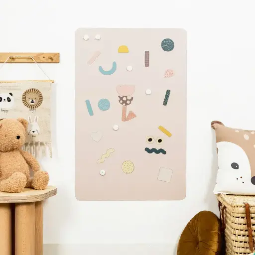 Tableau magnétique Rectangle et accessoires Beige Rosé - Ferflex