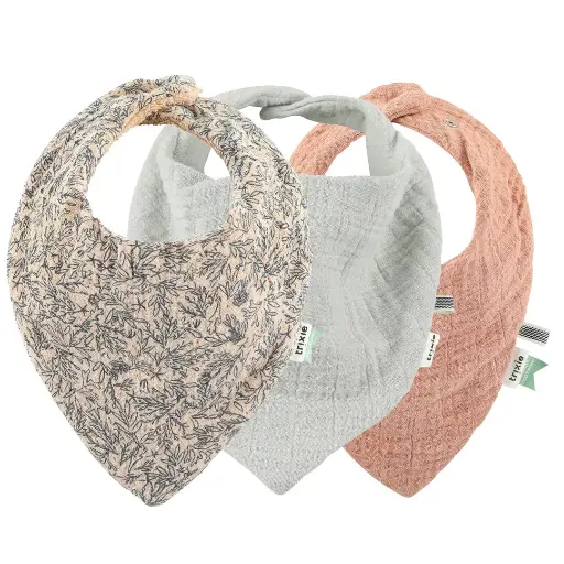 Trio de bavoirs bandana Lovely Leaves - Trixie